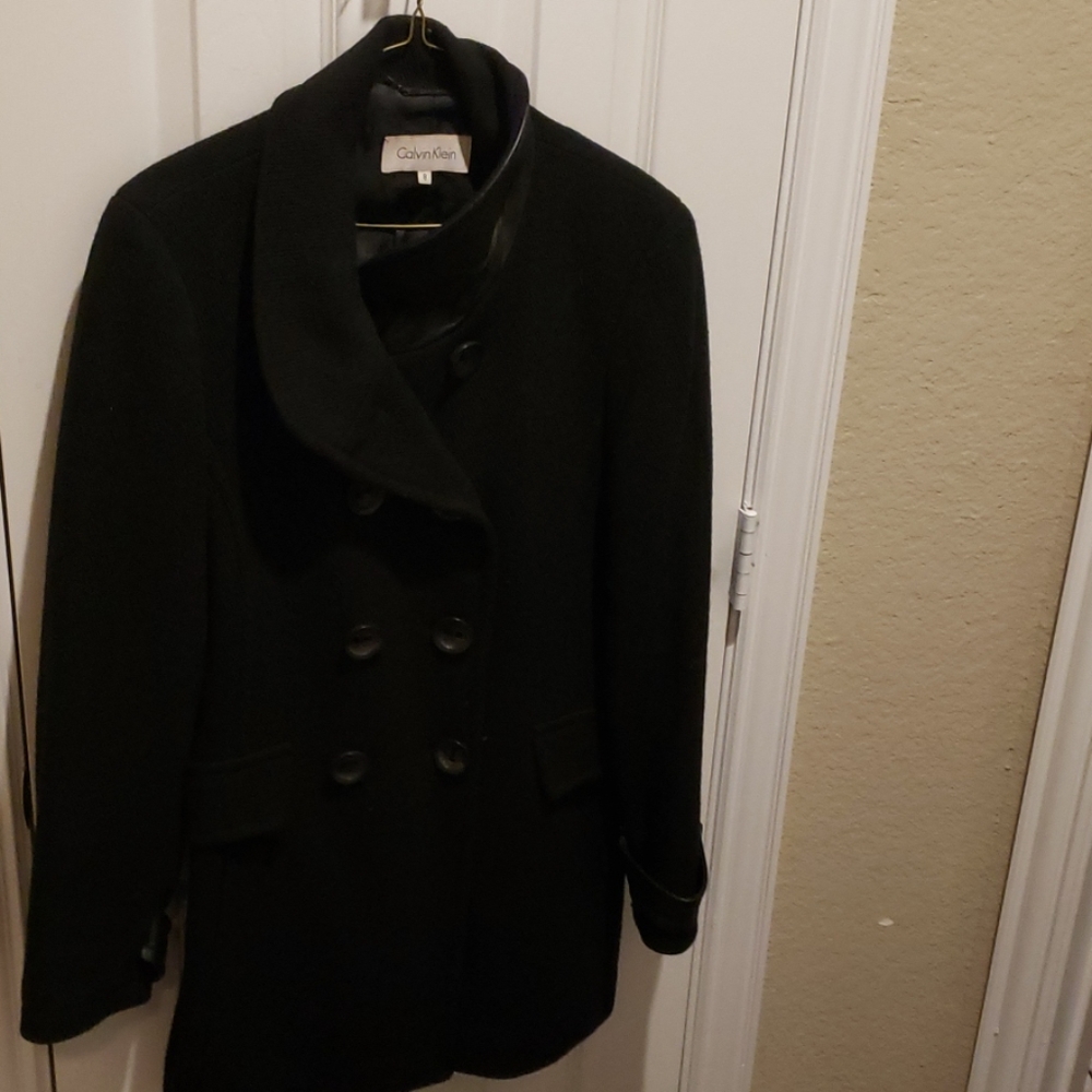 Calvin Klein black Pea Coat